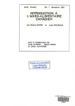 Introduction à l'agro-alimentaire canadien [Donation Louis Malassis]