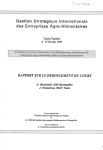 Gestion stratégique internationale des entreprises agroalimentaires : rapport sur le déroulement du cours