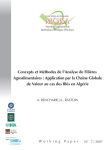 Concepts et méthodes de l'analyse de filières agroalimentaires : application par la chaîne globale de valeur au cas des blés en Algérie