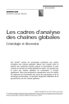 Les cadres d’analyse des chaînes globales : généalogie et discussion