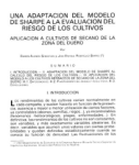 Una adaptacion del modelo de Sharpe a la evaluacion del riesgo de los cultivos : aplicacion a cultivos de secano de la zona del Duero