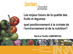 Les enjeux futurs de la qualité des fruits et légumes : quel positionnement à la croisée de l’environnement et de la nutrition ?