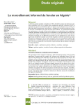 Le morcellement informel du foncier en Algérie