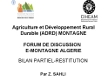 Forum de discussion e-montagne Algérie : bilan partiel, restitution