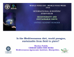 Is the Mediterranean diet, world parangon, sustainable from field to plate?