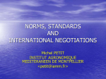 Norms, standards and international negotiations