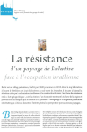 La résistance d'un paysage de Palestine face à l'occupation israélienne
