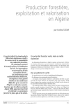 Production forestière, exploitation et valorisation en Algérie
