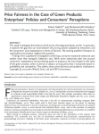 Price fairness in the case of green products: enterprises' policies and consumers' perceptions