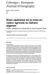 Cybergeo : European Journal of Geography, n. 632 - Bilan spatialisé de la mise en valeur agricole au Sahara algérien : mythes, réalisations et impacts dans le Touat-Gourara-Tidikelt