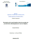 Evaluation de la participation dans les projets de proximité de développement rural en Algérie