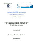 Gouvernance territoriale et foncier agricole, le cas des Associations Foncières de Propriétaires en Corse