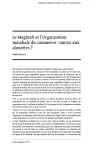 Le Maghreb et l’Organisation mondiale du commerce : miroir aux alouettes ?
