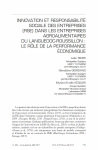 Innovation et responsabilité sociale des entreprises (RSE) dans les entreprises agroalimentaires du Languedoc-Roussillon