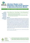 Literature review on the integration of ecosystem services in agricultural economic models