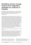 Modelling climate change impacts and adaptation strategies for sunflower in Pakistan