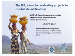 The IRR, a tool for evaluating projects to combat desertification?