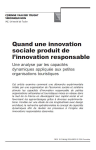 Quand une innovation sociale produit de l’innovation responsable