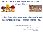 Indications géographiques et négociations d’accords bilatéraux : accord Maroc–UE
