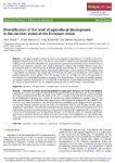 Diversification of the level of agricultural development in the member states of the European Union