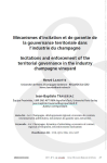 Mécanismes d’incitation et de garantie de la gouvernance territoriale dans l’industrie du champagne