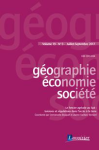 Géographie, Economie, Société, vol. 19, n. 3 - 01/07/2017 - Le foncier agricole au Sud : tensions et régulations dans l’accès à la terre