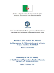 Actes de la 10ème réunion des ministres de l'agriculture, de l'alimentation et de la pêche des pays membres du CIHEAM