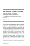 Les territoires sahariens en Algérie. Gouvernance, acteurs et recomposition territoriale