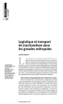 Logistique et transport de marchandises dans les grandes métropoles
