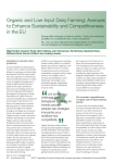Organic and low-input dairy farming: avenues to enhance sustainability and competitiveness in the EU