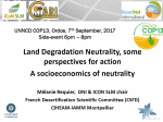 Land degradation neutrality, some perspectives for action. A socioeconomics of neutrality