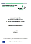 Grassroots innovation to promote an “HNV vision” in 10 Learning Areas across Europe. National language reports