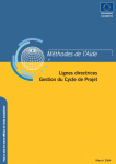 Méthodes de l'aide : lignes directrices gestion du cycle de projet