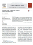 Economic growth in developing countries: the role of human capital