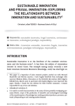 Sustainable innovation and frugal innovation: exploring the relationships between Innovation and sustainability