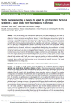 Work management as a means to adapt to constraints in farming systems: a case study from two regions in Morocco