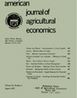 American journal of agricultural economics, vol. 53, n. 3 - August 1971