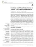 Food loss and waste reduction as an integral part of a circular economy