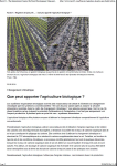Changement climatique : que peut apporter l'agriculture biologique ?