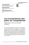 Les écosystèmes des pôles de compétitivité