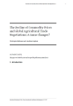 The decline of commodity prices and global agricultural trade negotiations