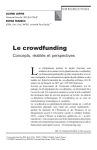 Le crowdfunding : concepts, réalités et perspectives