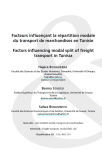Facteurs influençant la répartition modale du transport de marchandises en Tunisie