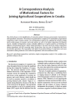A correspondence analysis of motivational factors for joining agricultural cooperatives in Croatia