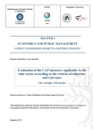 Evaluation of the CAP measures applicable to the wine sector according to the criteria of coherence and relevance