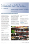 Nutritional labelling in the EU: strengths and weaknesses of the current regulatory framework