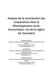 Analyse de la contribution des coopératives dans le développement socio-économique