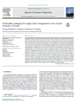 Sustainable packaging for supply chain management in the circular economy: a review