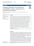 Analyzing Alternative Food Networks sustainability in Italy: a proposal for an assessment framework