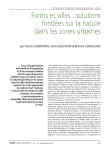 Forêts et villes : solutions fondées sur la nature dans les zones urbaines